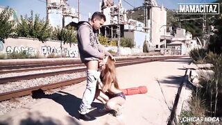 MAMACITAZ - (Alberto Blanco, Kira Parvati) - Sex In Train Station With Skinny Ukrainian Exhibitionist