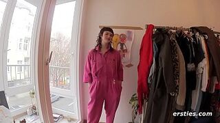 Hairy European Rubs Pussy to Orgasm