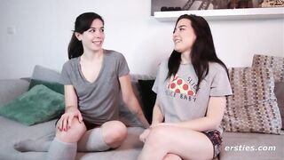 Ersties: Amateur Babes Taste Each Other's Hairy Pussy