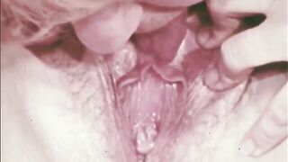 Retro Hairy Pussy Lesbian Threesome