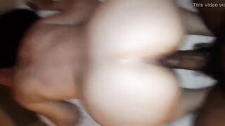 Big Black Cock fucking round ass wet pussy White Girl