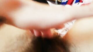 her pussy is like a jungle huge clit hairy girl getting fucked real couple