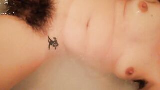big hairy bush teen bathing