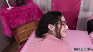 BadDaddyPOV - Nerdy Teen Gets Her Hairy Pussy Fucked Hard