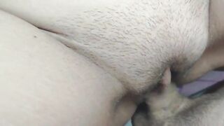 Pussy full of sperm.Risky sex