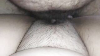 Big hairy daddy bear fuck my teen pussy bareback! Female POV