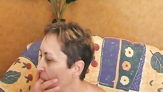 Granny even lets small cocks in her old hairy cunt