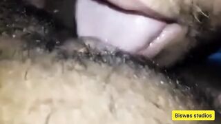 Indian hairy pussy licking