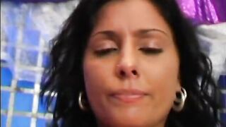 Hot lesbo with a hairy pussy licks a shaved pussy clean