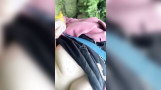 Public titty play in a cold, windy churchyard! I’m so going to hell for this!
